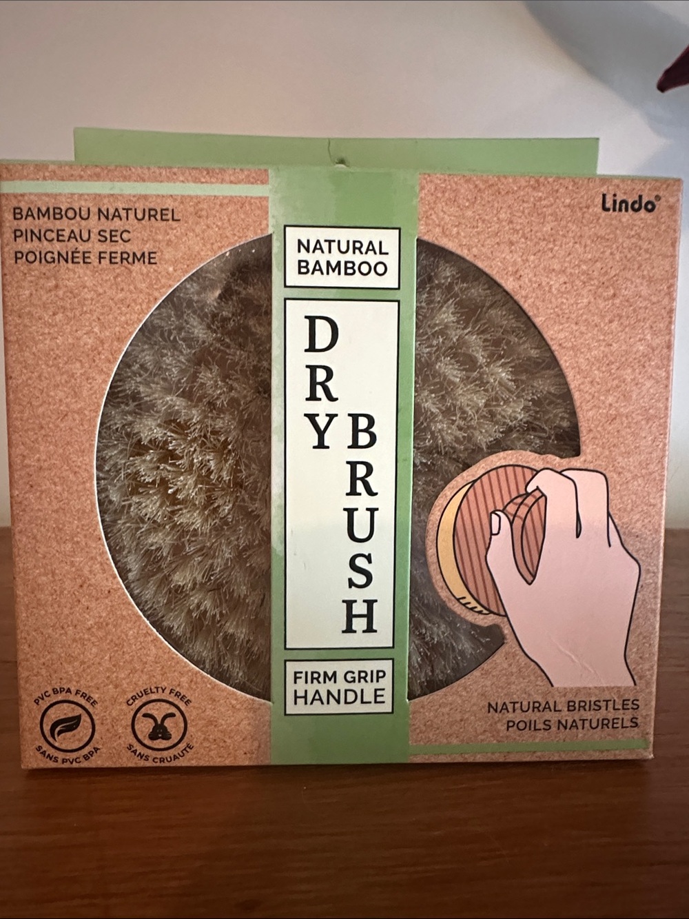 Natural Bamboo Dry Brush - Brown
